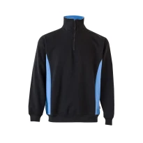 Sudadera con cremallera corta bicolor cuello alto de trabajo Velilla 105704