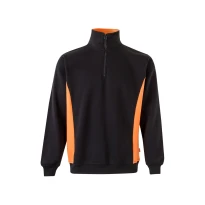 Sudadera con cremallera corta bicolor cuello alto de trabajo Velilla 105704