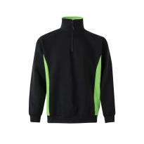 Sudadera con cremallera corta bicolor cuello alto de trabajo Velilla 105704