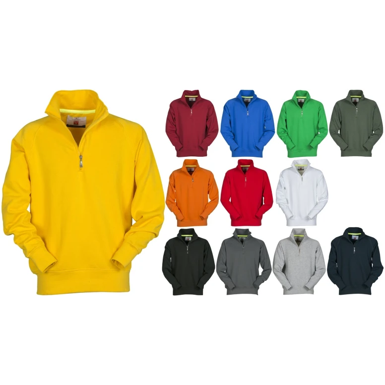 Sudadera de trabajo con media cremallera mangas y costuras reforzadas Miami+ Mujer - Payper