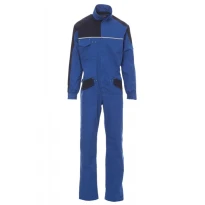 Liquidación total - Mono de trabajo Bicolor Multibolsillos Elástica Promotech - Payper Talla L azul royal/azul marino