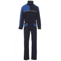 Liquidación total - Mono de trabajo Bicolor Multibolsillos Elástica Promotech - Payper Talla L azul royal/azul marino