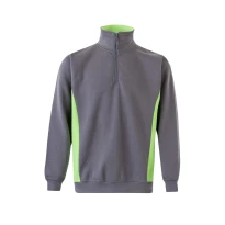 Sudadera con cremallera corta bicolor cuello alto de trabajo Velilla 105704