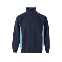 Sudadera con cremallera corta bicolor cuello alto de trabajo Velilla 105704