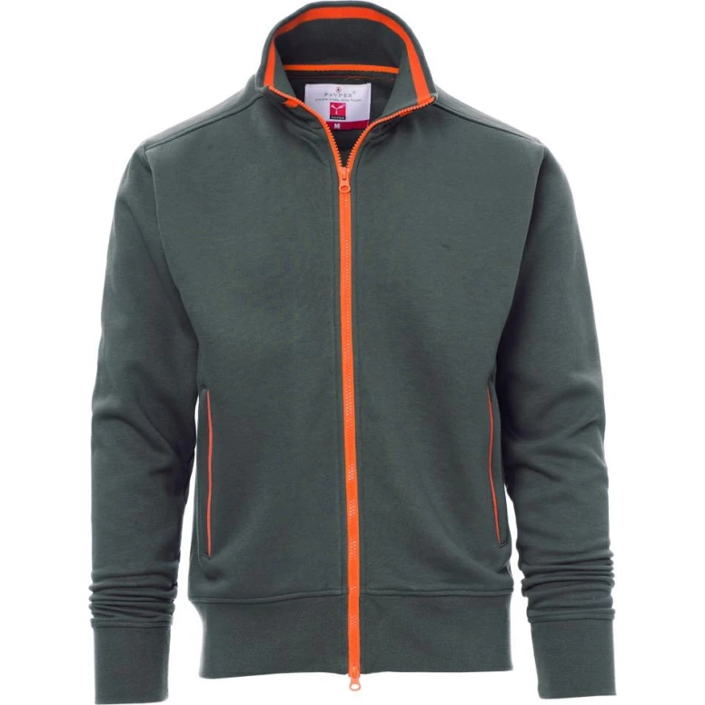 Liquidación total - Sudadera Cremallera completa Sydney - Payper AY 7530 Talla L negro/blanco