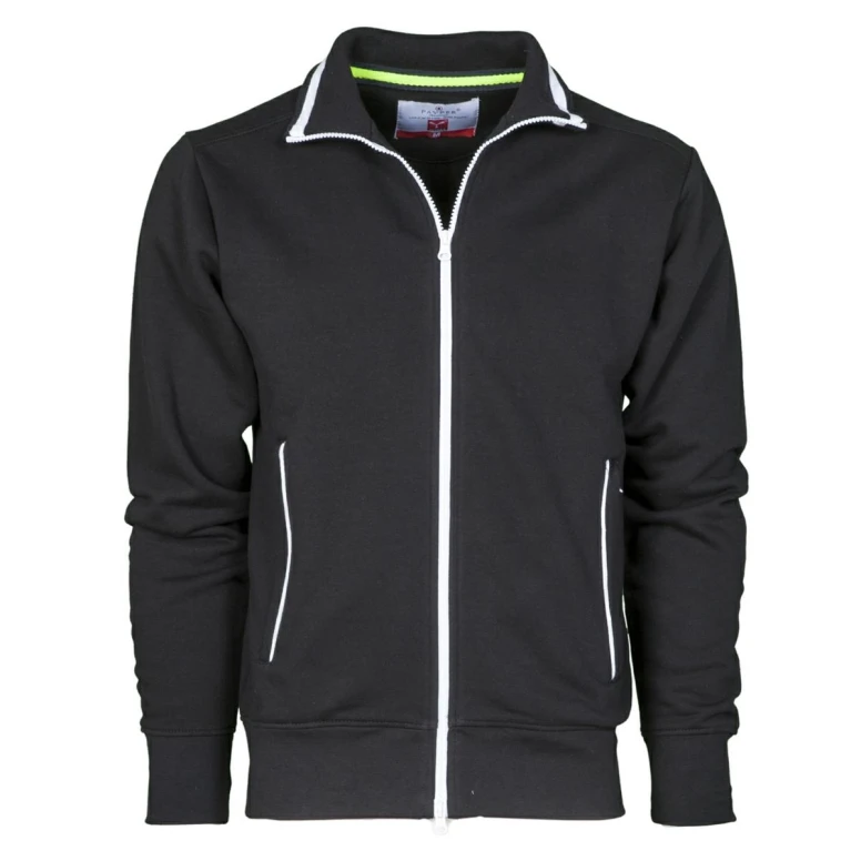 Liquidación total - Sudadera Cremallera completa Sydney - Payper AY 7530 Talla L negro/blanco