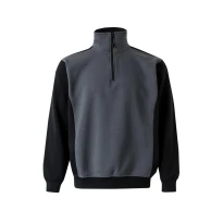 Sudadera con cremallera corta bicolor cuello alto de trabajo Velilla 105703