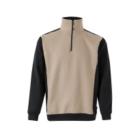 Sudadera con cremallera corta bicolor cuello alto de trabajo Velilla 105703