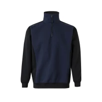 Sudadera con cremallera corta bicolor cuello alto de trabajo Velilla 105703