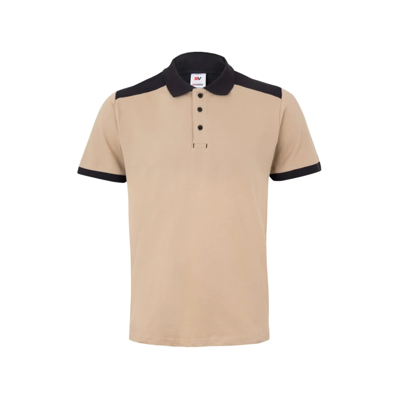 Polo bicolor de trabajo elástica Velilla 105519S