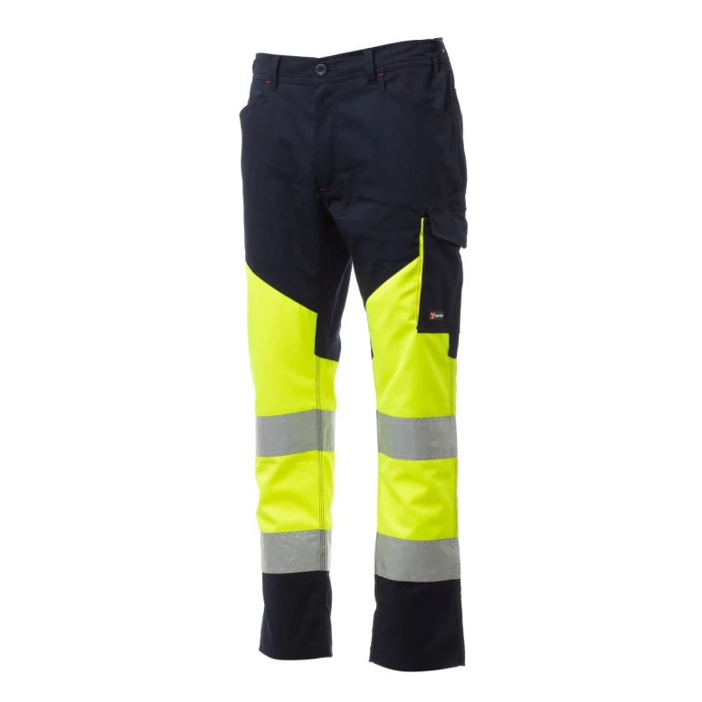 Pantalón Bicolor de trabajo Alta Visibilidad Multibolsillos unisex Payper Working AY 7588