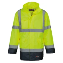 Parka Bicolor de trabajo Alta Visibilidad Multibolsillos Payper Yard AY 7589