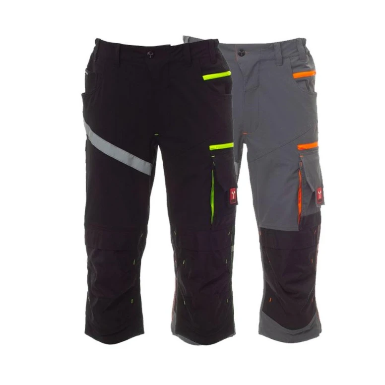 Pantalón de trabajo Unisex 3/4 Multibolsillos Stretch Payper Next 4W Pirate