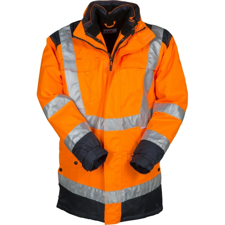Parka Bicolor de trabajo 4 en 1 Alta Visibilidad Multibolsillos Payper Hisafe