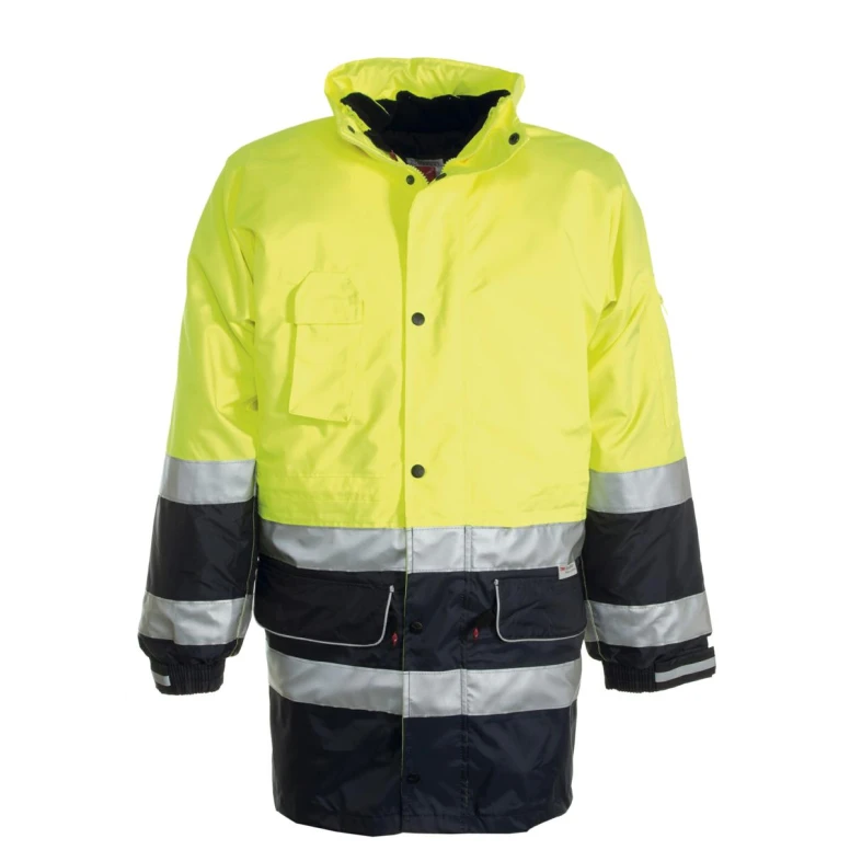 Parka Bicolor de trabajo 4 en 1 Alta Visibilidad Multibolsillos Payper Security