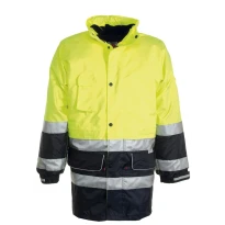 Parka Bicolor de trabajo 4 en 1 Alta Visibilidad Multibolsillos Payper Security