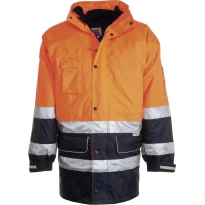 Parka Bicolor de trabajo 4 en 1 Alta Visibilidad Multibolsillos Payper Security 2