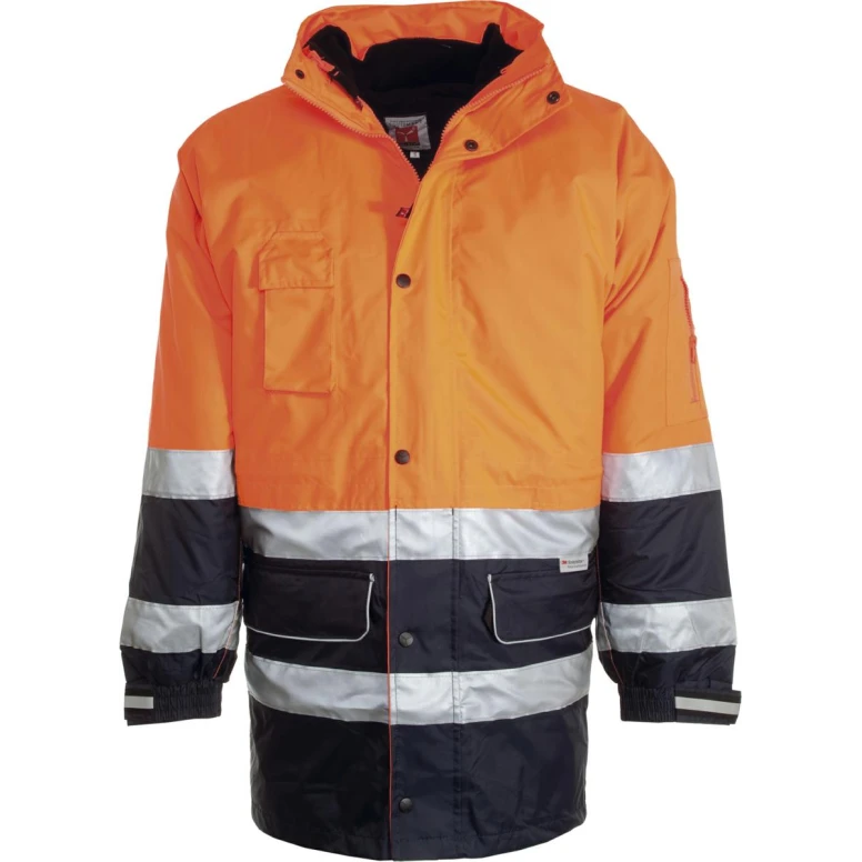 Parka Bicolor de trabajo 4 en 1 Alta Visibilidad Multibolsillos Payper Security