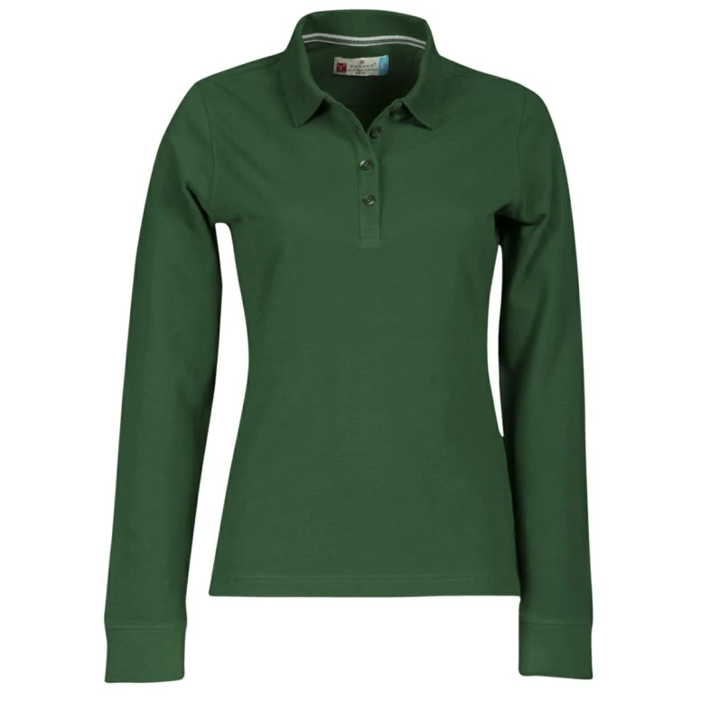 Liquidación total - Polo a Manga larga Florence Mujer Con costuras Stretch de 100% algodón - Payper AY 7516 Talla XL blanco