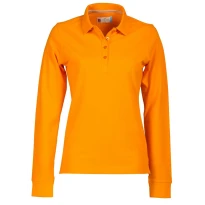 Liquidación total - Polo a Manga larga Florence Mujer Con costuras Stretch de 100% algodón - Payper AY 7516 Talla XL blanco