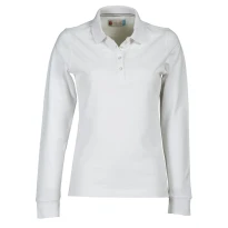Liquidación total - Polo a Manga larga Florence Mujer Con costuras Stretch de 100% algodón - Payper AY 7516 Talla XL blanco