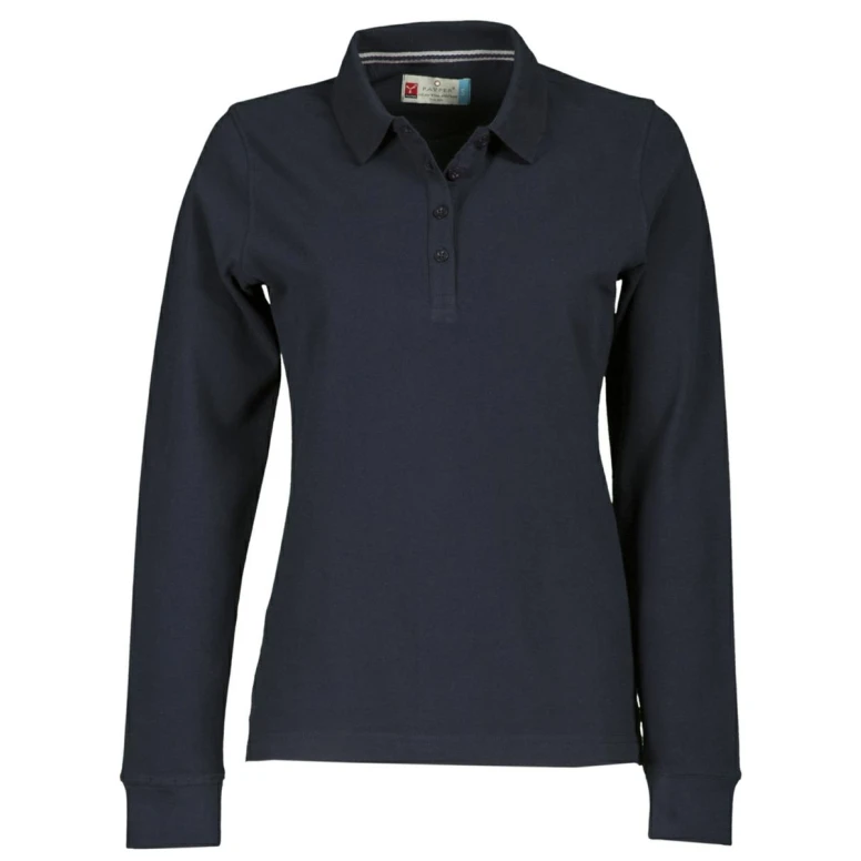Liquidación total - Polo a Manga larga Florence Mujer Con costuras Stretch de 100% algodón - Payper AY 7516 Talla XL blanco