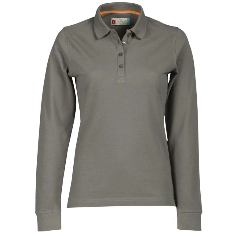 Liquidación total - Polo a Manga larga Florence Mujer Con costuras Stretch de 100% algodón - Payper AY 7516 Talla XL blanco