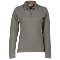 Liquidación total - Polo a Manga larga Florence Mujer Con costuras Stretch de 100% algodón - Payper AY 7516 Talla XL blanco