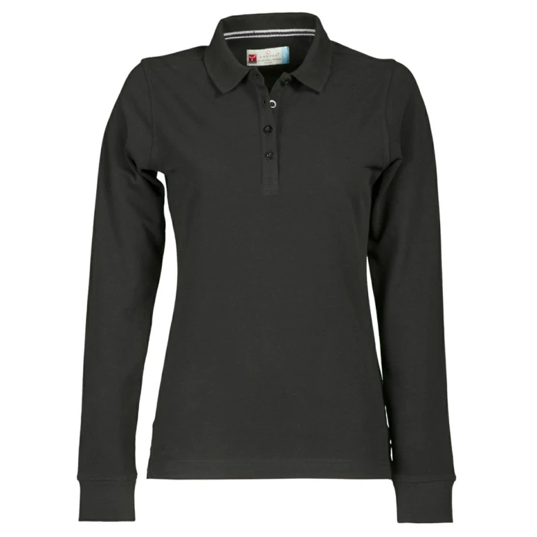 Liquidación total - Polo a Manga larga Florence Mujer Con costuras Stretch de 100% algodón - Payper AY 7516 Talla XL blanco