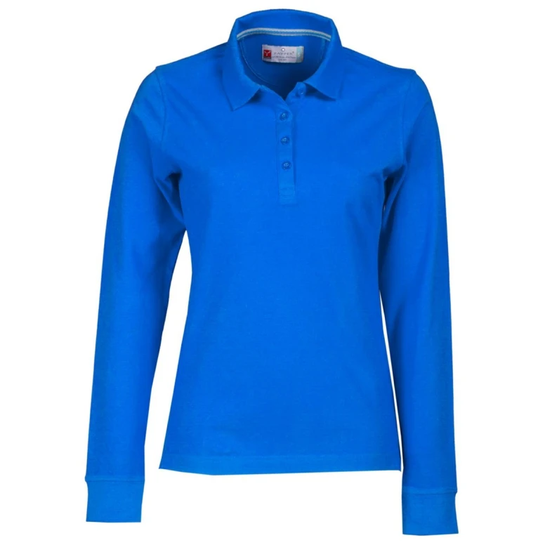 Liquidación total - Polo a Manga larga Florence Mujer Con costuras Stretch de 100% algodón - Payper AY 7516 Talla XL blanco