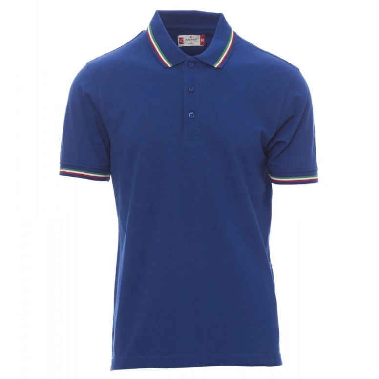 ITALIA polo unisex de manga corta con tricolor en contraste - Payper