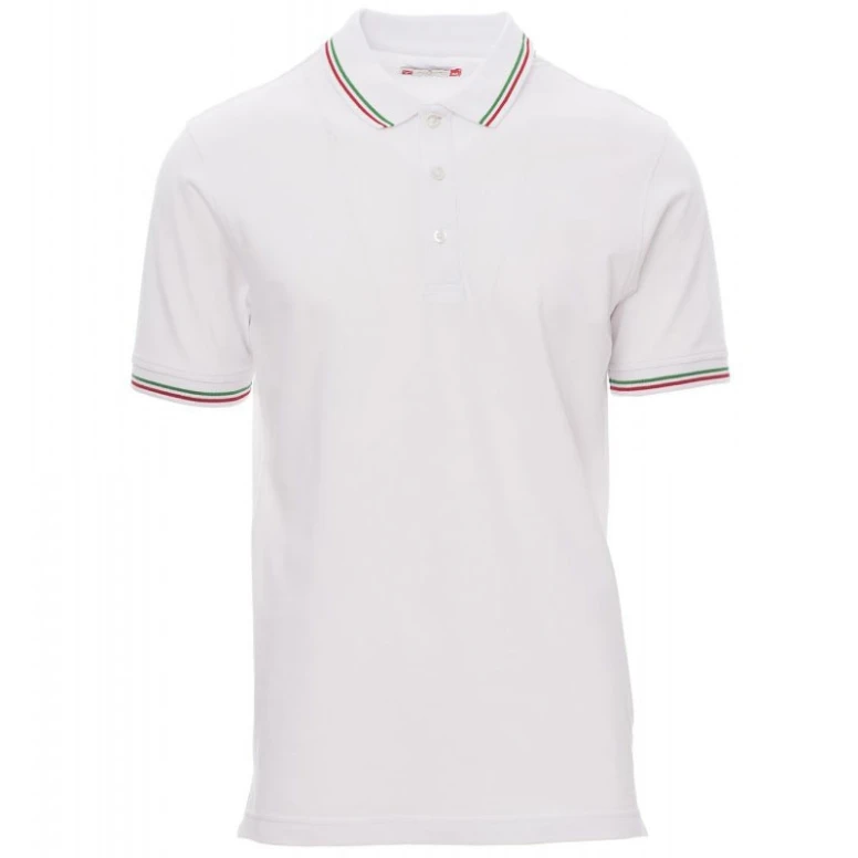 ITALIA polo unisex de manga corta con tricolor en contraste - Payper