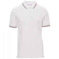 ITALIA polo unisex de manga corta con tricolor en contraste - Payper