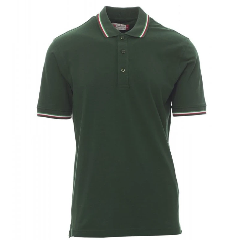 ITALIA polo unisex de manga corta con tricolor en contraste - Payper