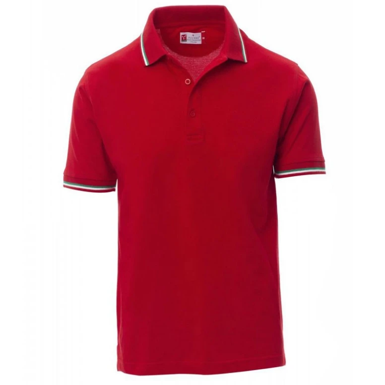 ITALIA polo unisex de manga corta con tricolor en contraste - Payper