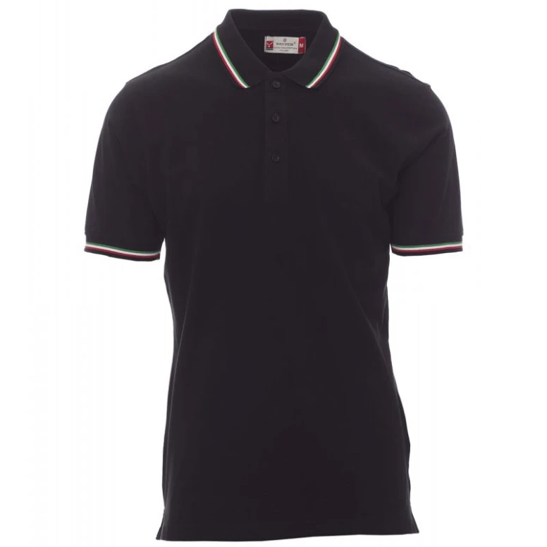 ITALIA polo unisex de manga corta con tricolor en contraste - Payper
