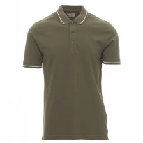 ITALIA polo unisex de manga corta con tricolor en contraste - Payper