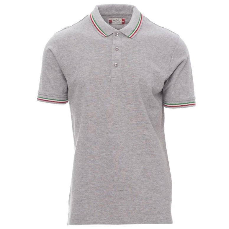 ITALIA polo unisex de manga corta con tricolor en contraste - Payper