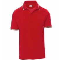 ITALIA polo unisex de manga corta con tricolor en contraste - Payper