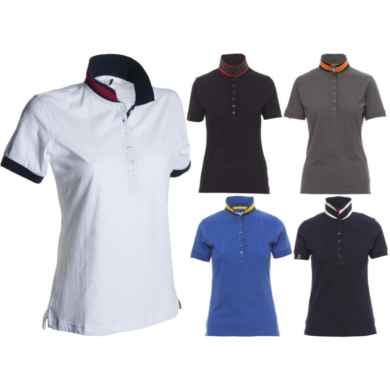 Polo Memphis para mujer de manga corta con cinta de refuerzo lateral - Payper