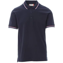 Liquidación total -Polo unisex France de manga corta con tricolor a contraste - Payper Talla 3XL azul marino