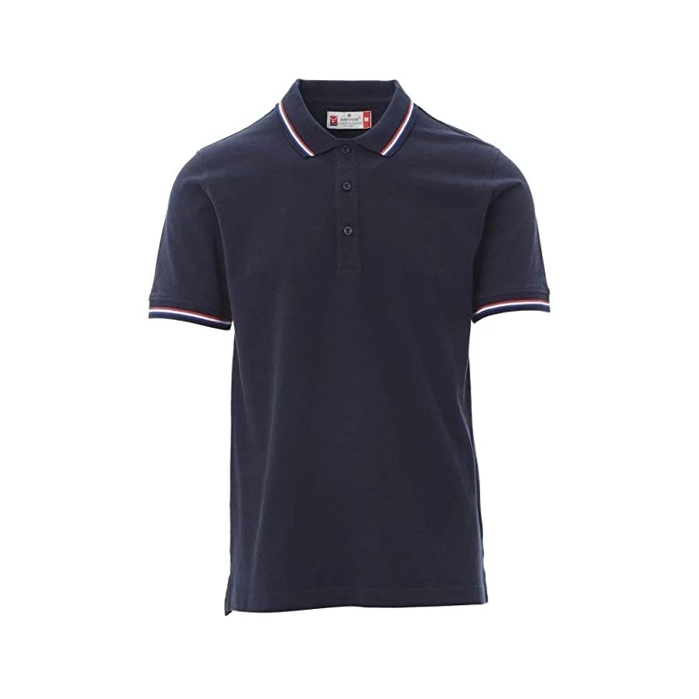 Liquidación total - Polo Unisex France Manga corta con Tricolor de Contraste - Payper Talla 3XL azul marino