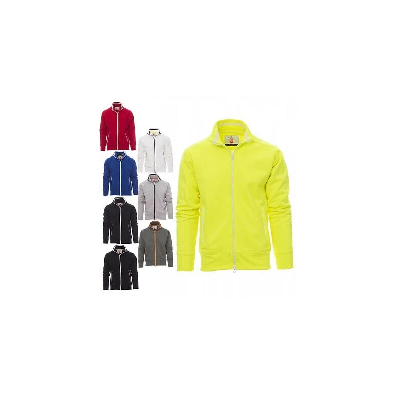 Liquidación total - Sudadera Cremallera completa Sydney - Payper AY 7530 Talla L gris jaspeado/azul marino