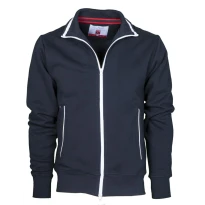 Liquidación total - Sudadera Cremallera completa Sydney - Payper AY 7530 Talla L gris jaspeado/azul marino