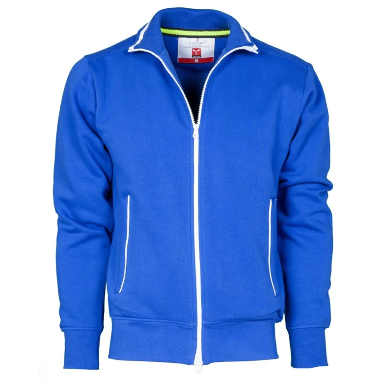 Liquidación total - Sudadera Cremallera completa Sydney - Payper AY 7530 Talla L gris jaspeado/azul marino