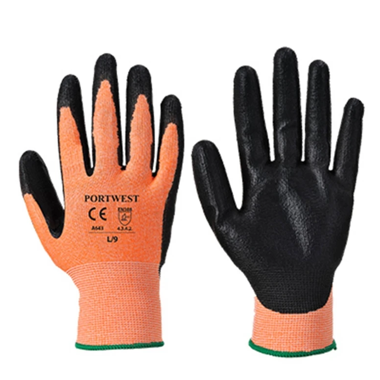 12 Pares - Guantes anticorte Nivel 3 recubiertos de nitrilo -FOODSAFE