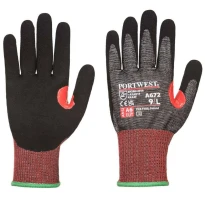 12 Pares - Guantes de trabajo anticorte de nitrilo CS AHR13 - A672 Portwest