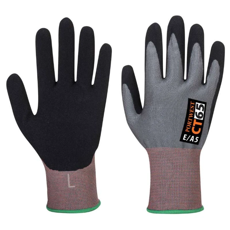 12 Pares - Guantes de trabajo anticorte de espuma de nitrilo CT VHR15 - CT65 Portwest