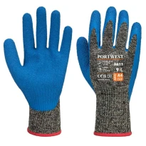 12 Pares - Guantes de trabajo anticorte de látex Aramide HR - A611 Portwest