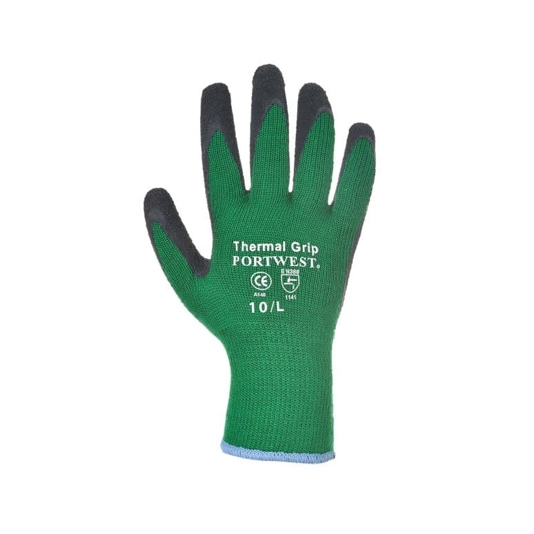 12 Pares - Guantes de trabajo térmicos invernales recubiertos de látex - A140 Portwest